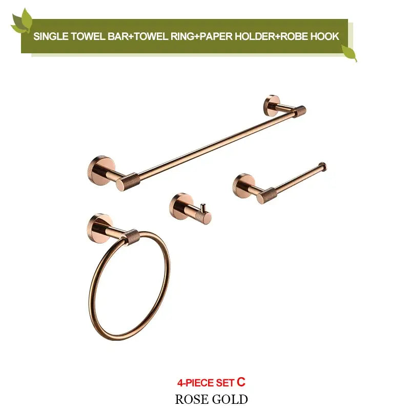 Gold Steel Bathroom Set