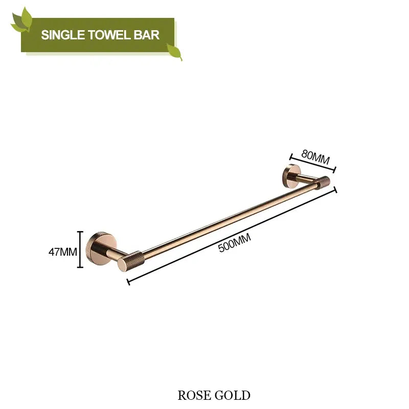 Gold Steel Bathroom Set