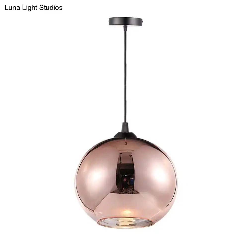 Copper Sphere Pendant Light