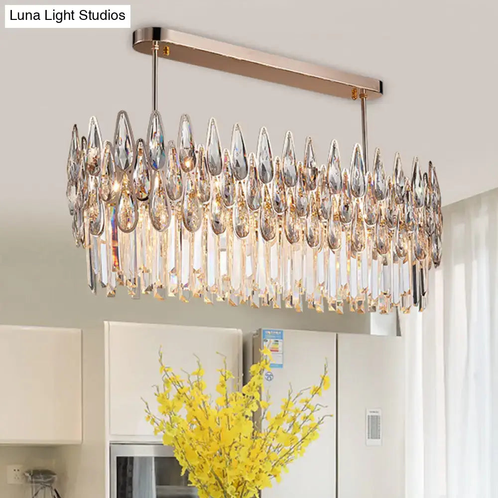 Clear Crystal Island Lamp