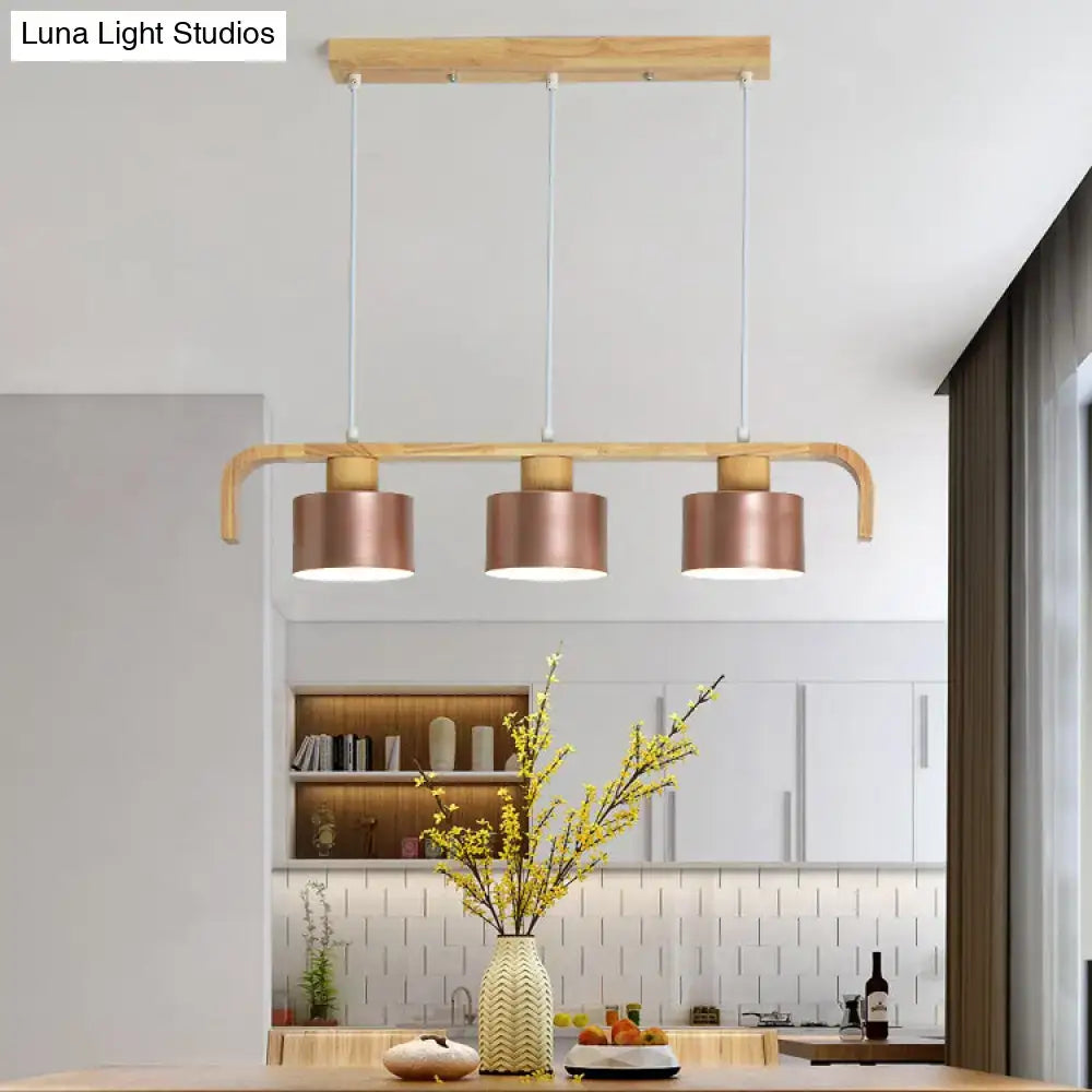 Rose Gold Drum Chandelier