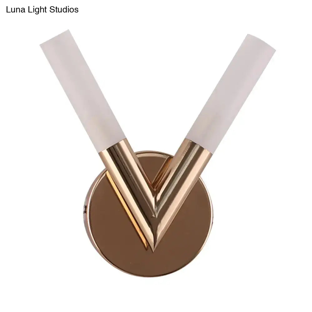 V-Shaped Glass Wall Sconce