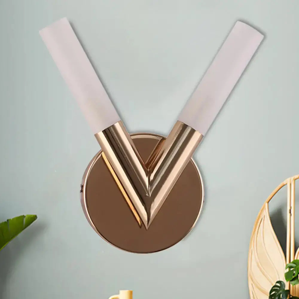 V-Shaped Glass Wall Sconce
