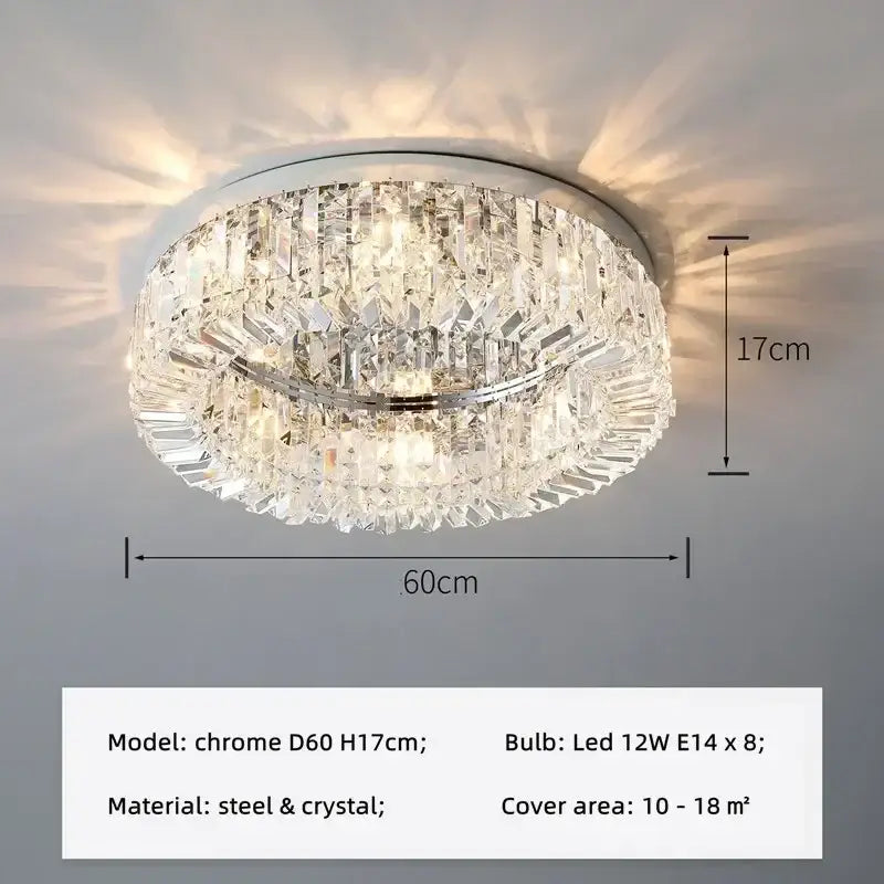 Gold Crystal Ceiling Chandelier Up To 16 Lights
