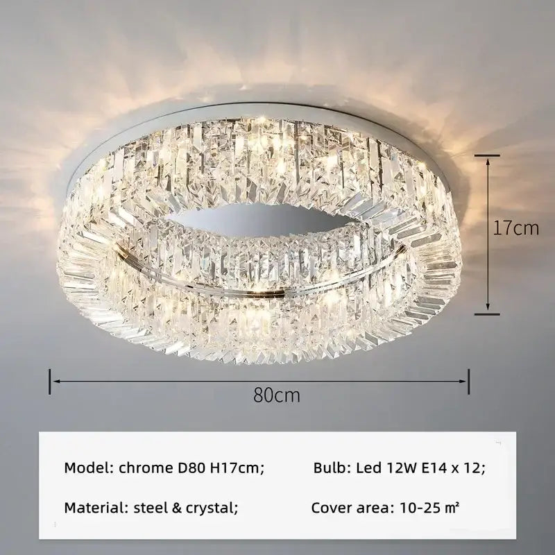 Gold Crystal Ceiling Chandelier Up To 16 Lights