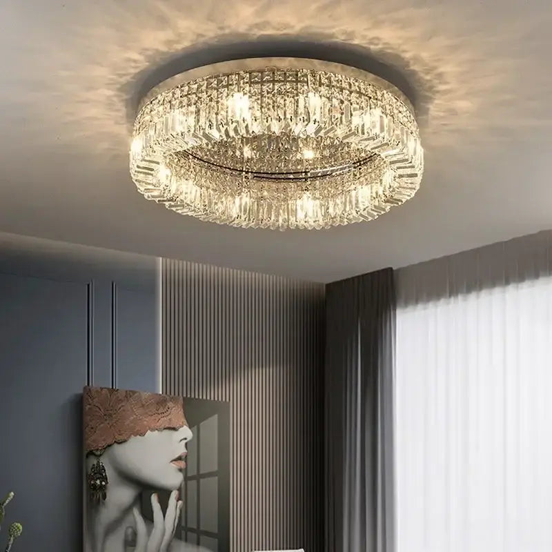 Gold Crystal Ceiling Chandelier Up To 16 Lights