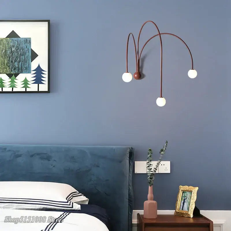 Rust Branch Glass Sconce