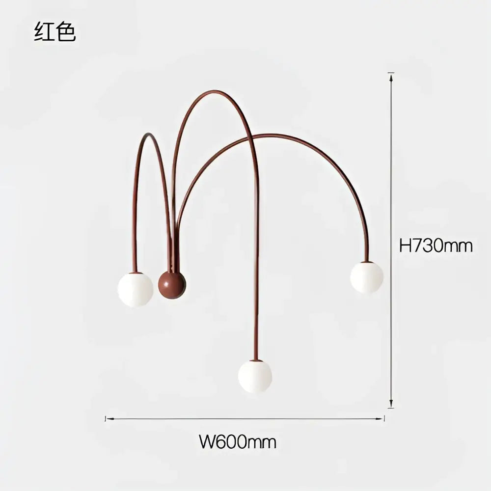 Rust Branch Glass Sconce