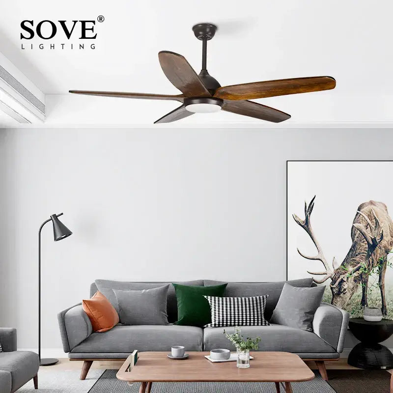 Bronze Wooden Ceiling Fan