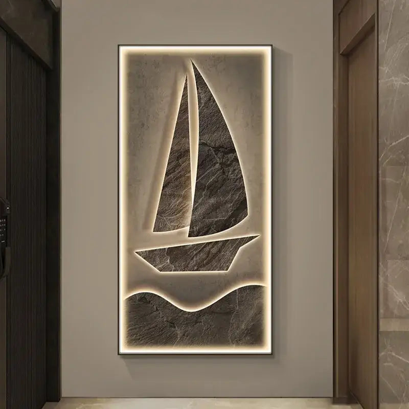Stone Sailboat LED Lamp