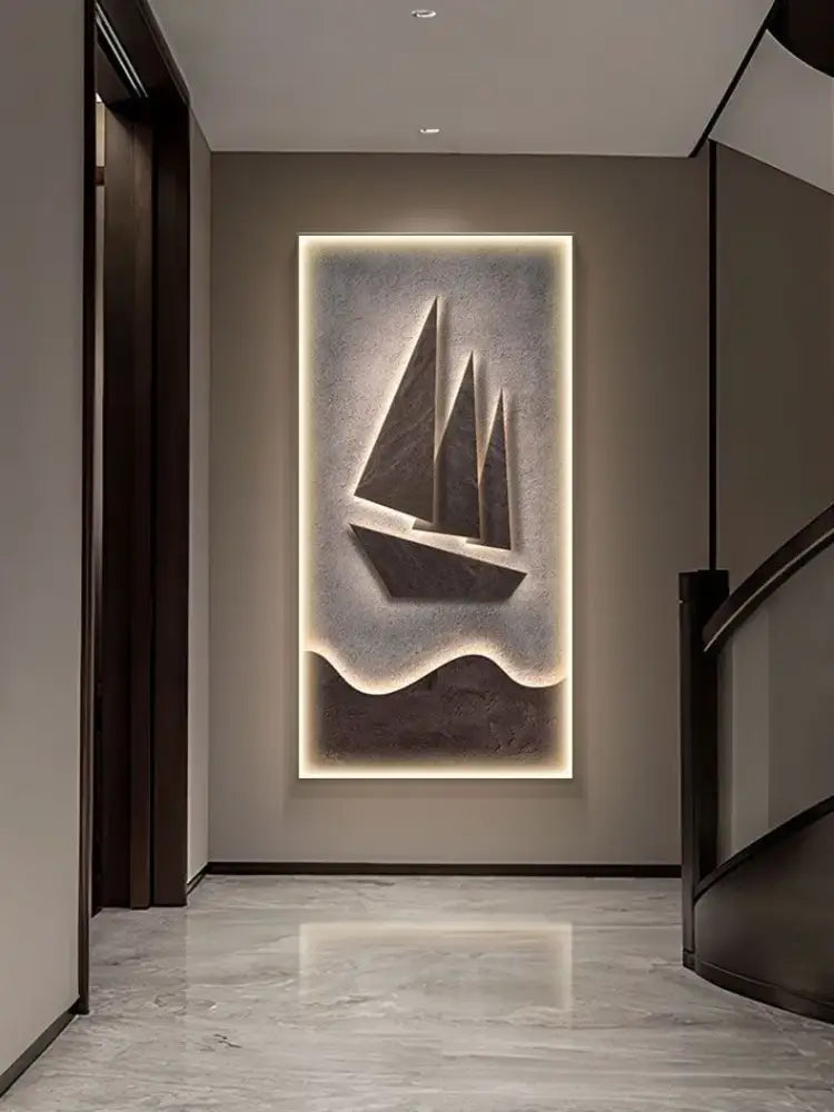 Stone Sailboat LED Lamp