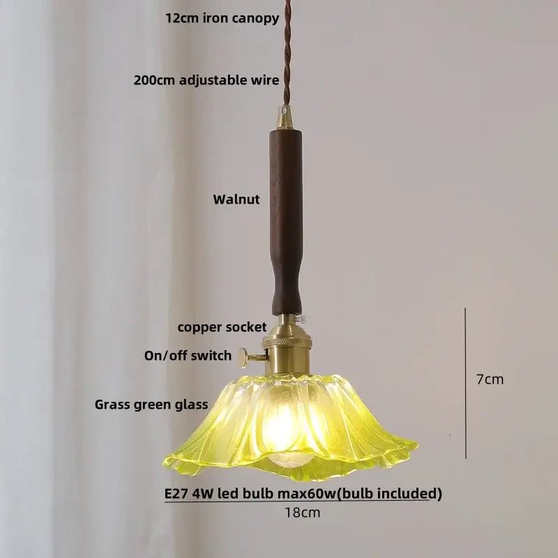 Floral Ceramic Pendant Light