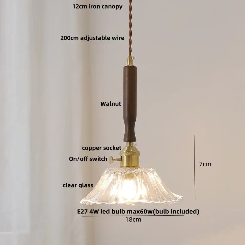 Floral Ceramic Pendant Light