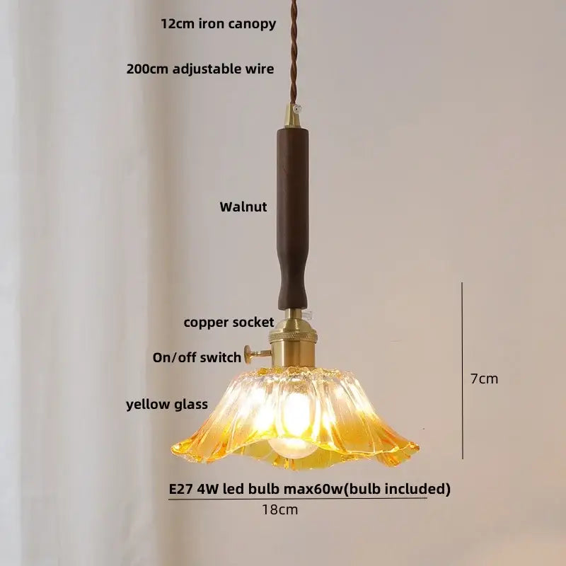 Floral Ceramic Pendant Light