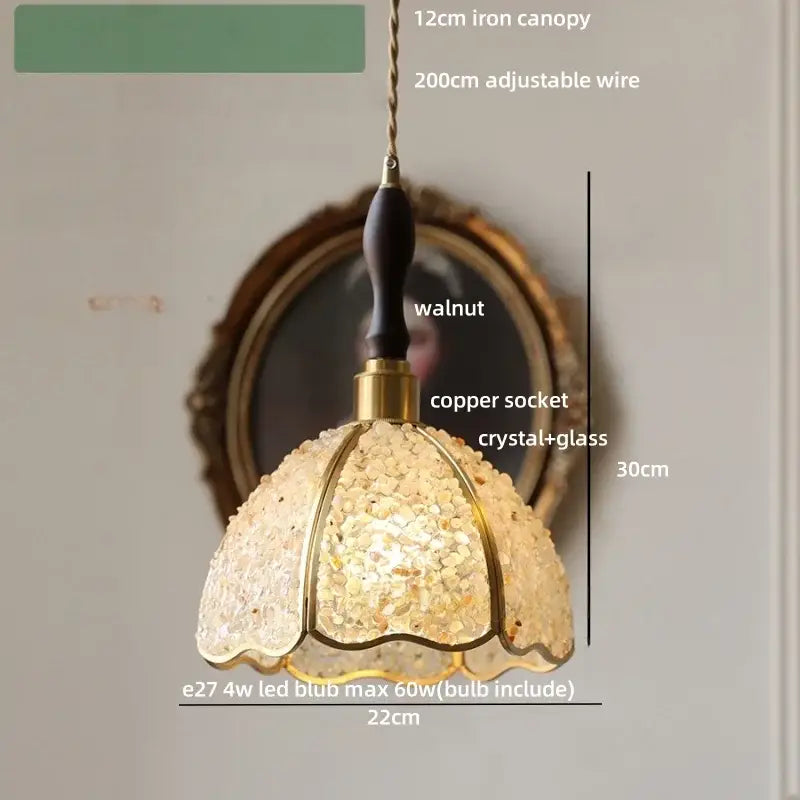 Crystal Seashell Pendant Light