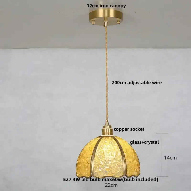 Crystal Seashell Pendant Light