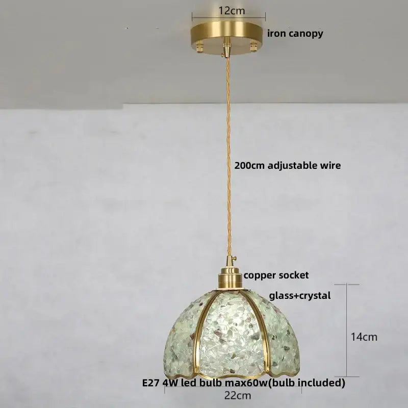 Crystal Seashell Pendant Light
