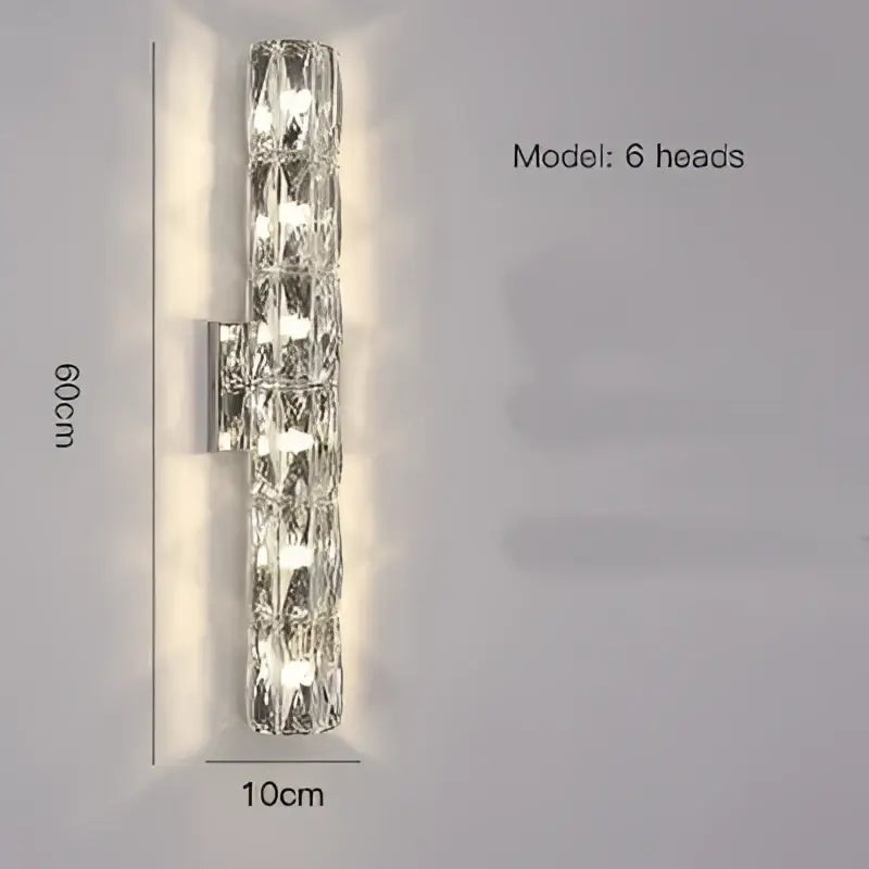 Chrome Crystal Wall Lamp 6-Layer Segmented Design