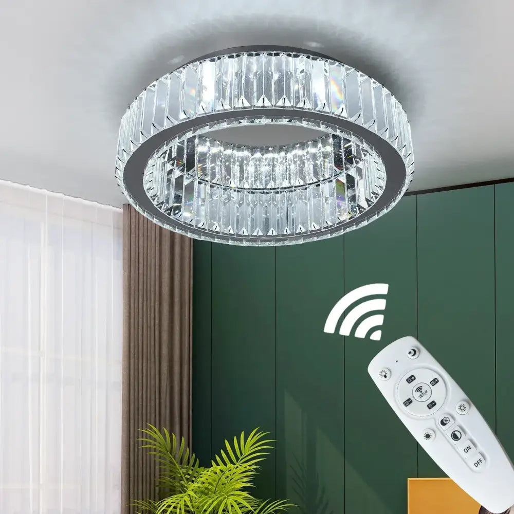 Crystal LED Circle Chandelier