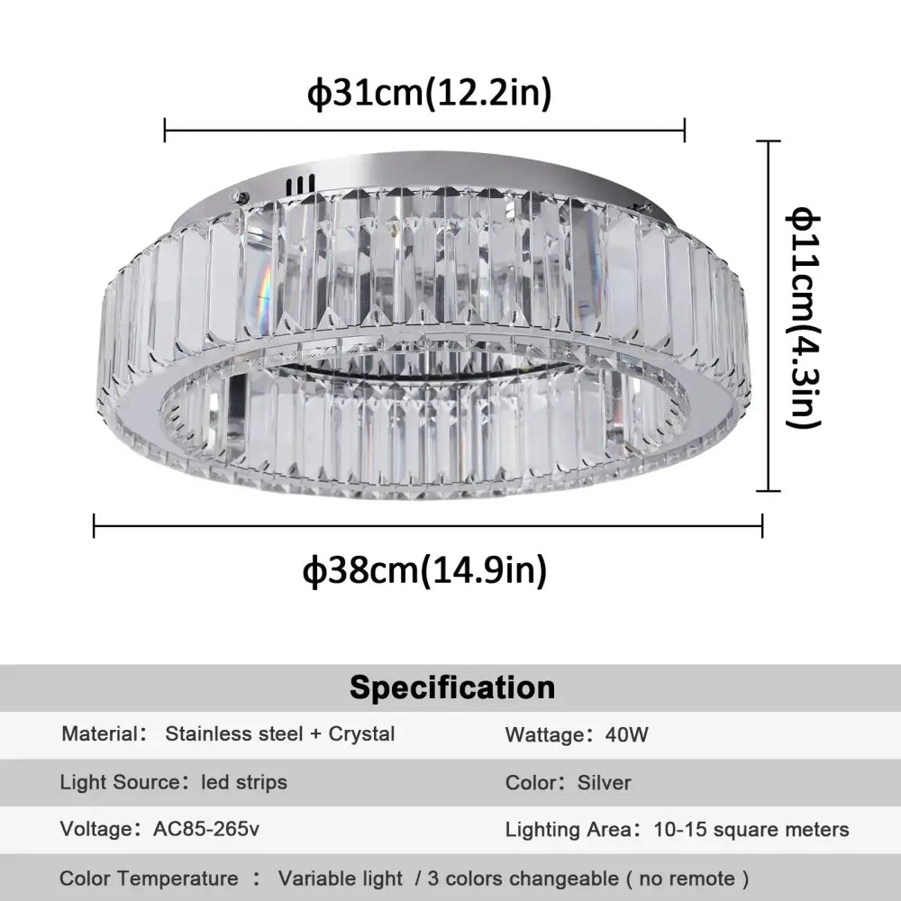 Crystal LED Circle Chandelier