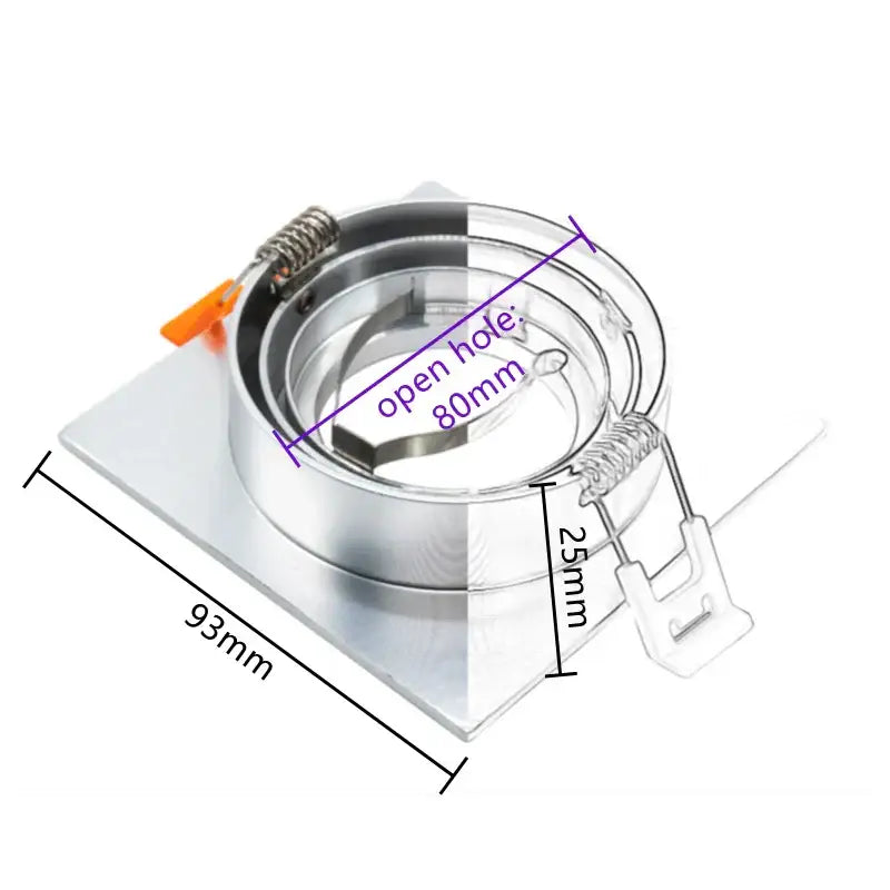 Chrome Square Ceiling Downlight