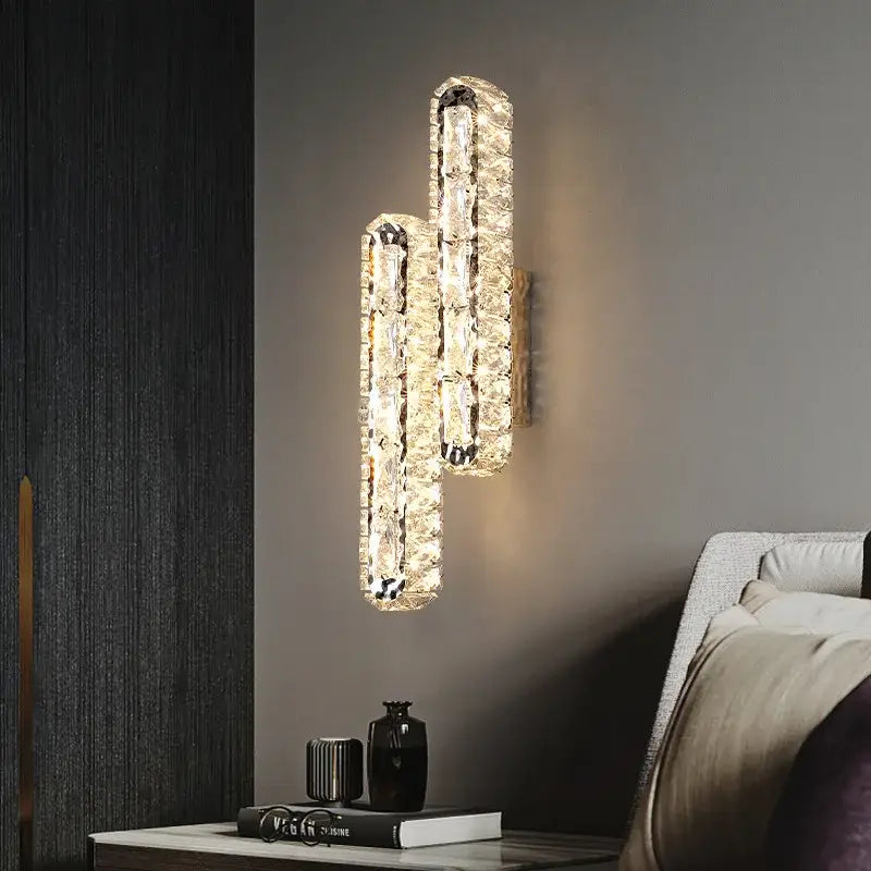 Chrome Crystal Nordic Dining Room Wall Sconce