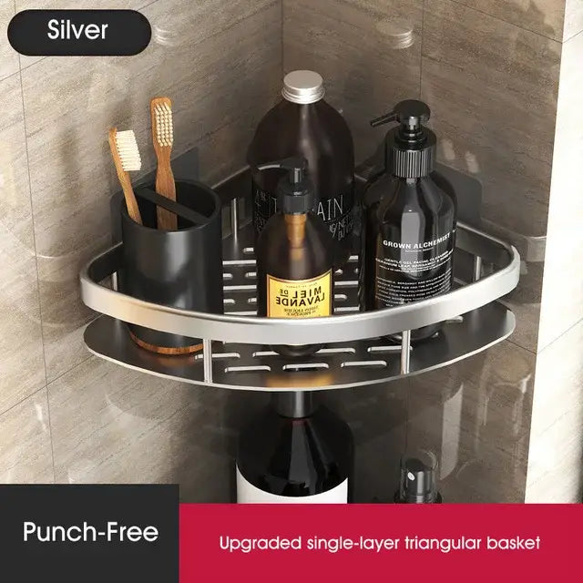 Silver Double Tier Shower Shelf