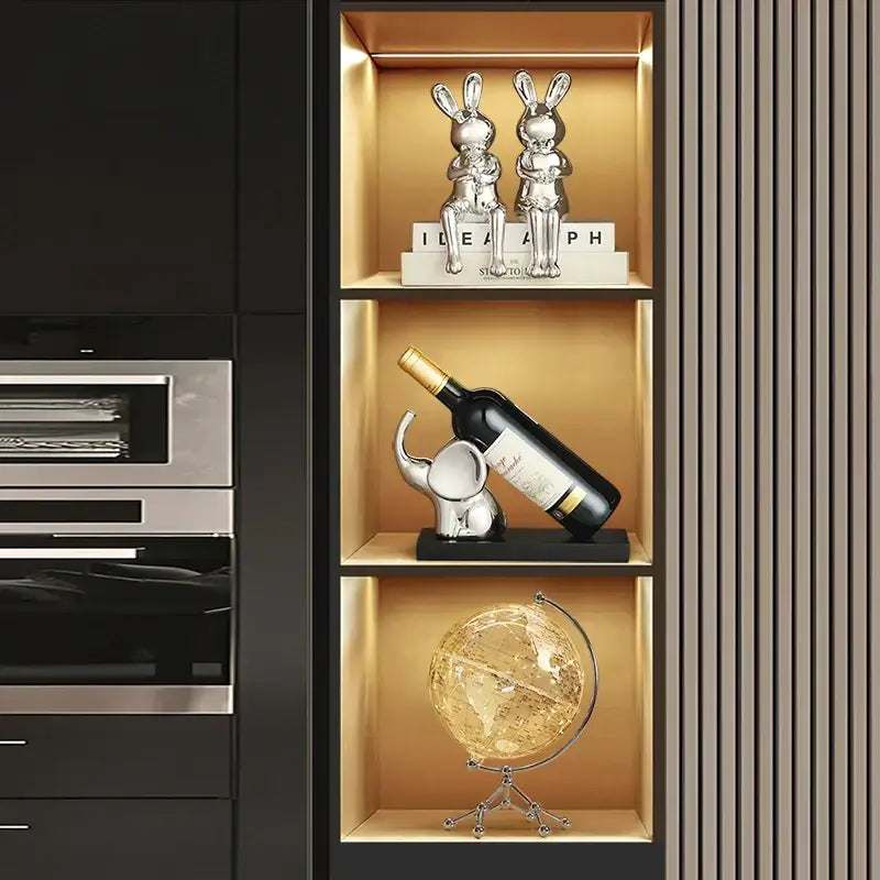 Silver Elephant Wine Rack