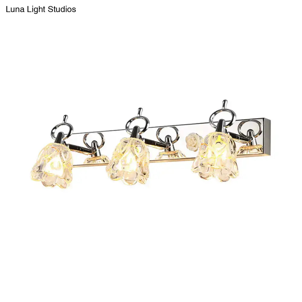 Silver Glass Flower Light