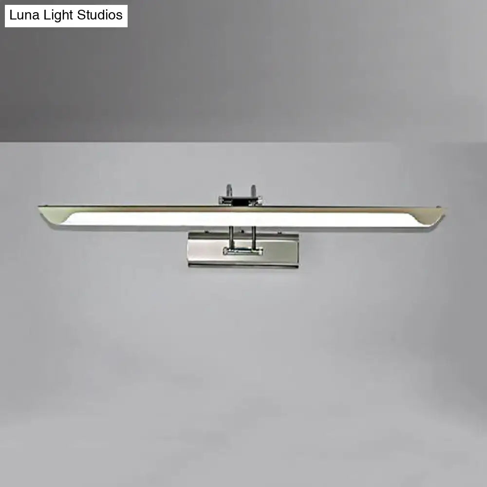 Silver Linear Vanity Lamp
