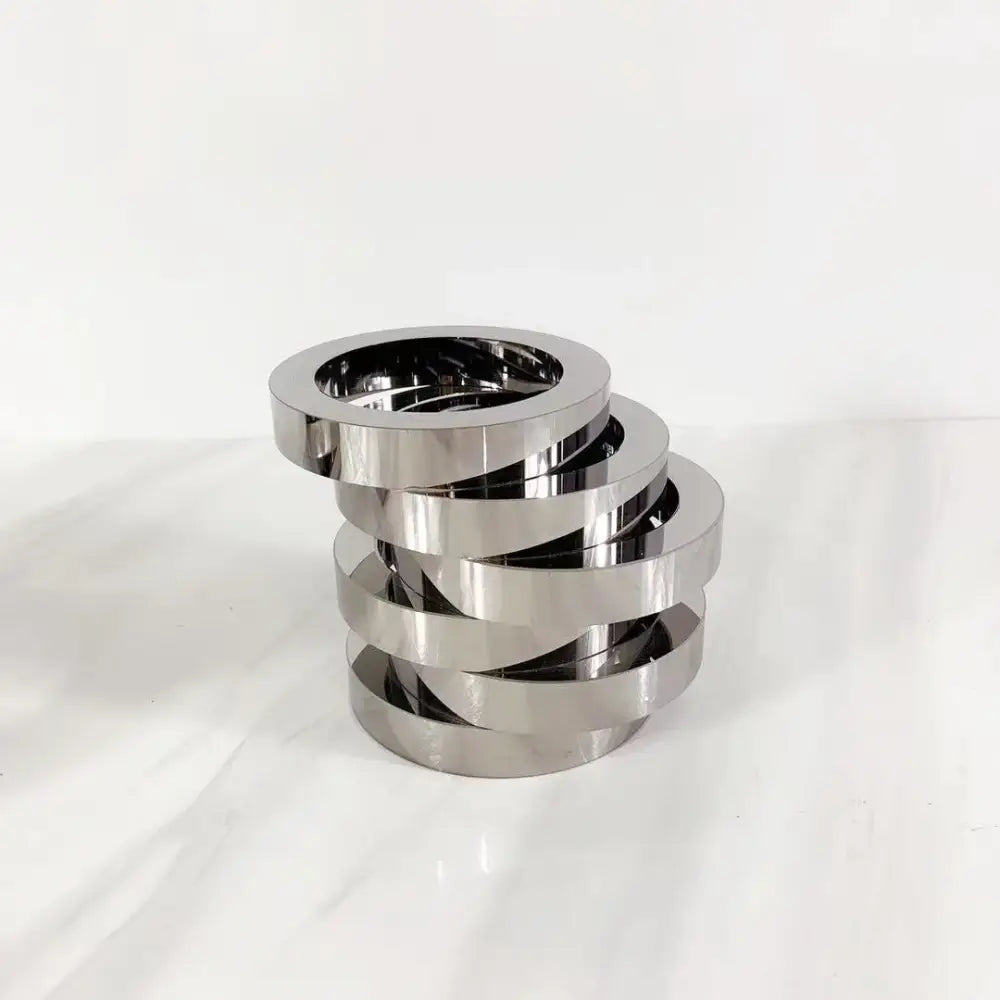 Silver Crystal Circle Vase