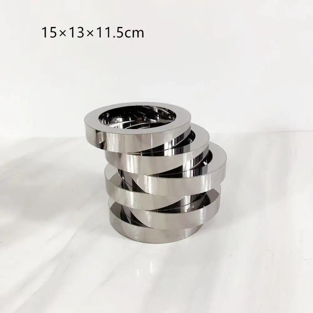 Silver Crystal Circle Vase
