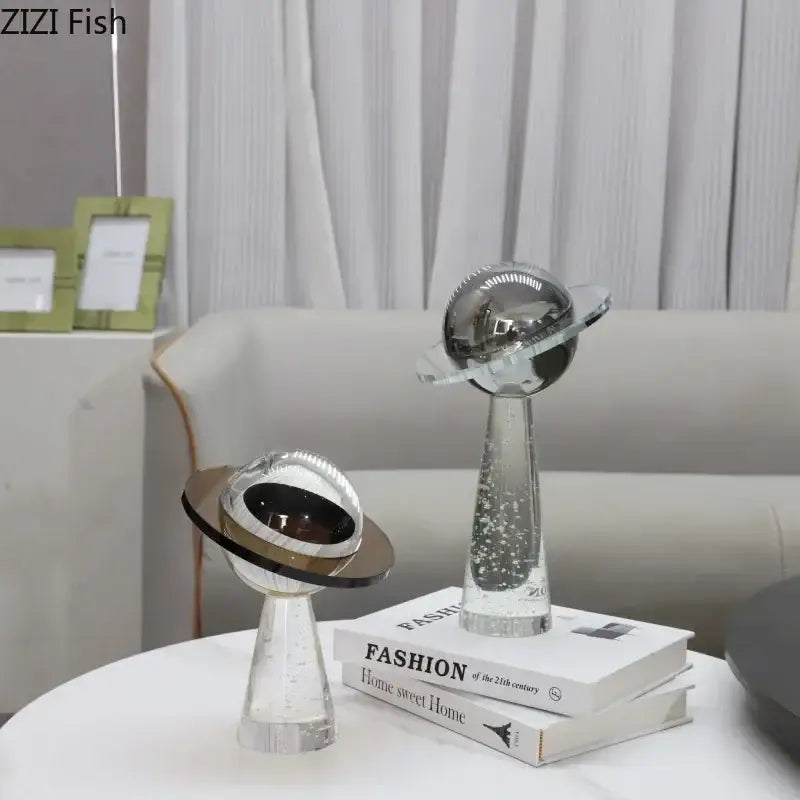 Silver Crystal Star Sculpture