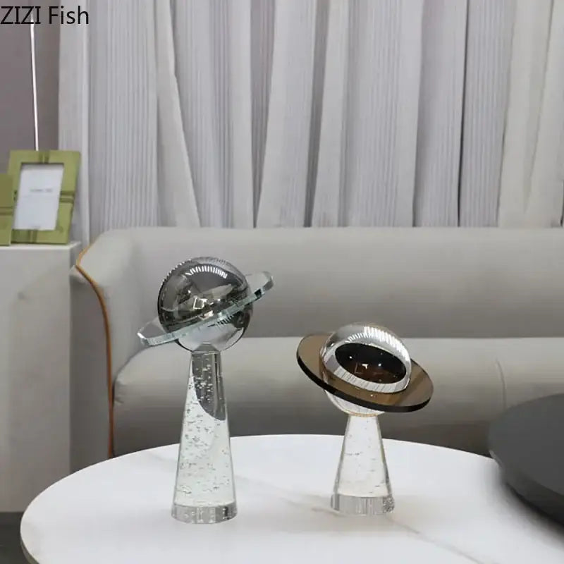 Silver Crystal Star Sculpture