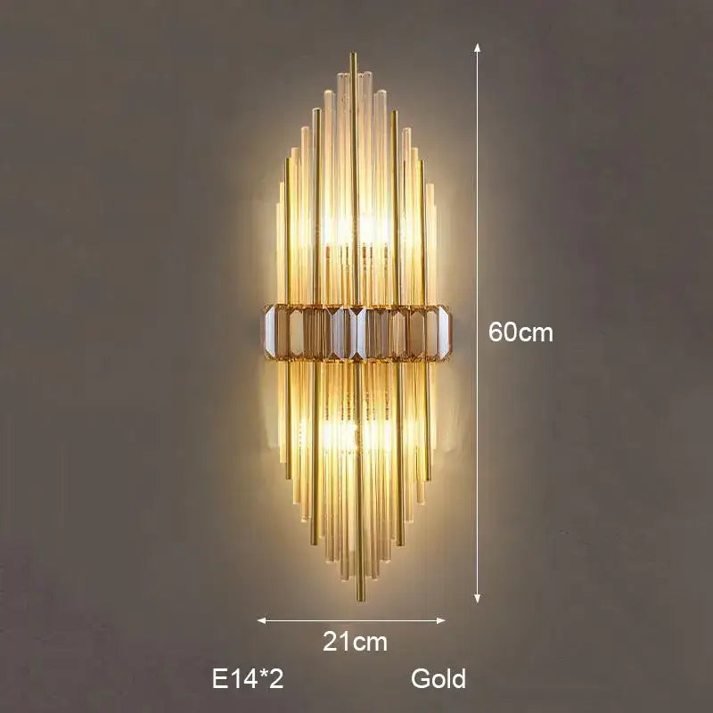Silver Crystal LED Wall Lamp