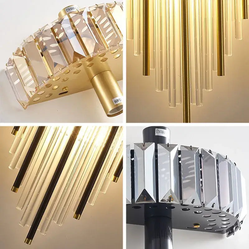 Silver Crystal LED Wall Lamp