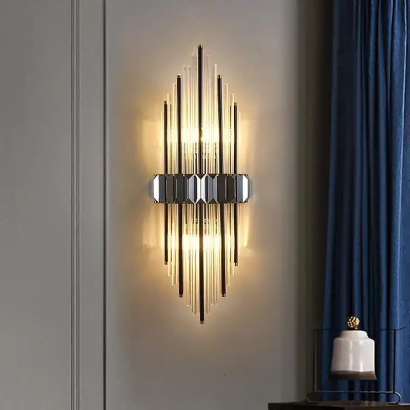 Silver Crystal LED Wall Lamp