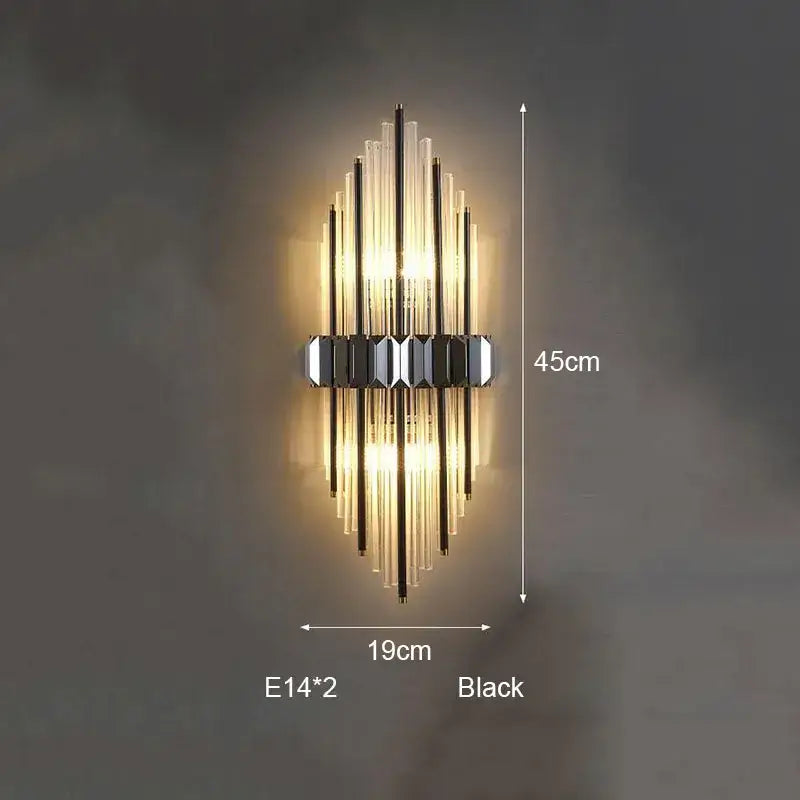 Silver Crystal LED Wall Lamp