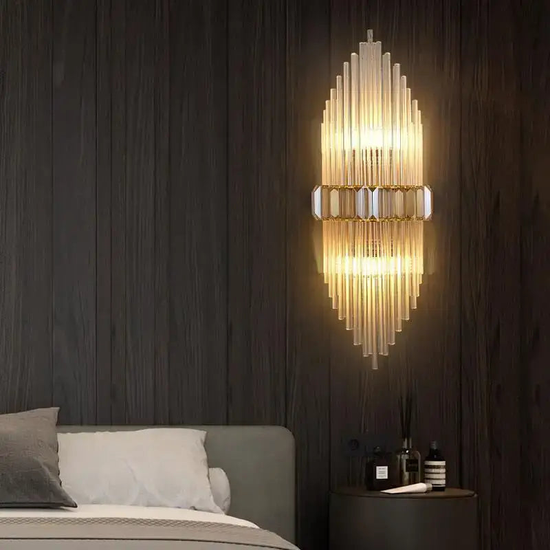 Silver Crystal LED Wall Lamp