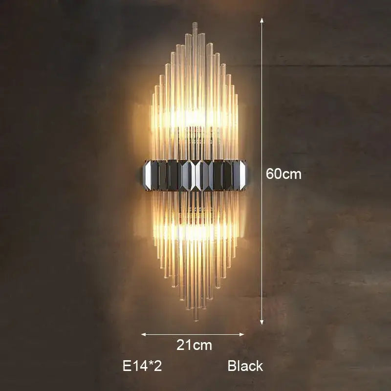 Silver Crystal LED Wall Lamp