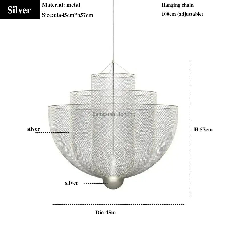 Silver Iron Chandelier