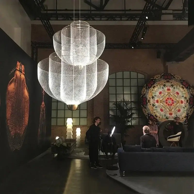 Silver Iron Chandelier