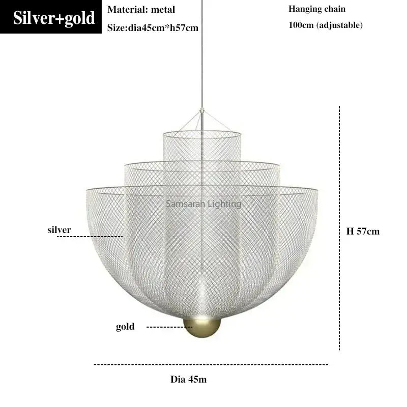 Silver Iron Chandelier