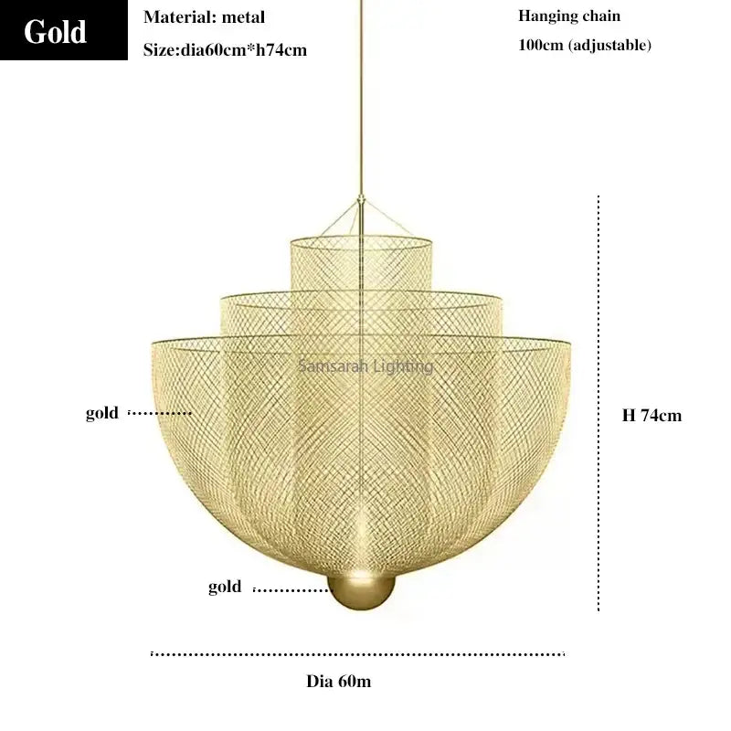Silver Iron Chandelier