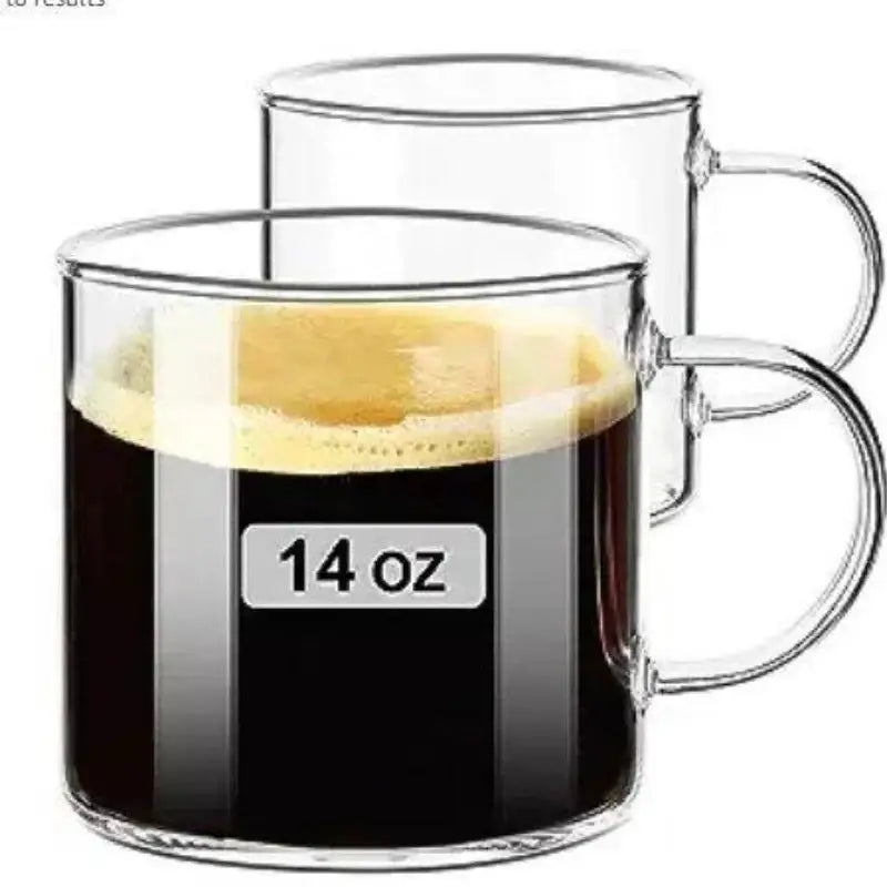 Silver Glass Coffee Cups