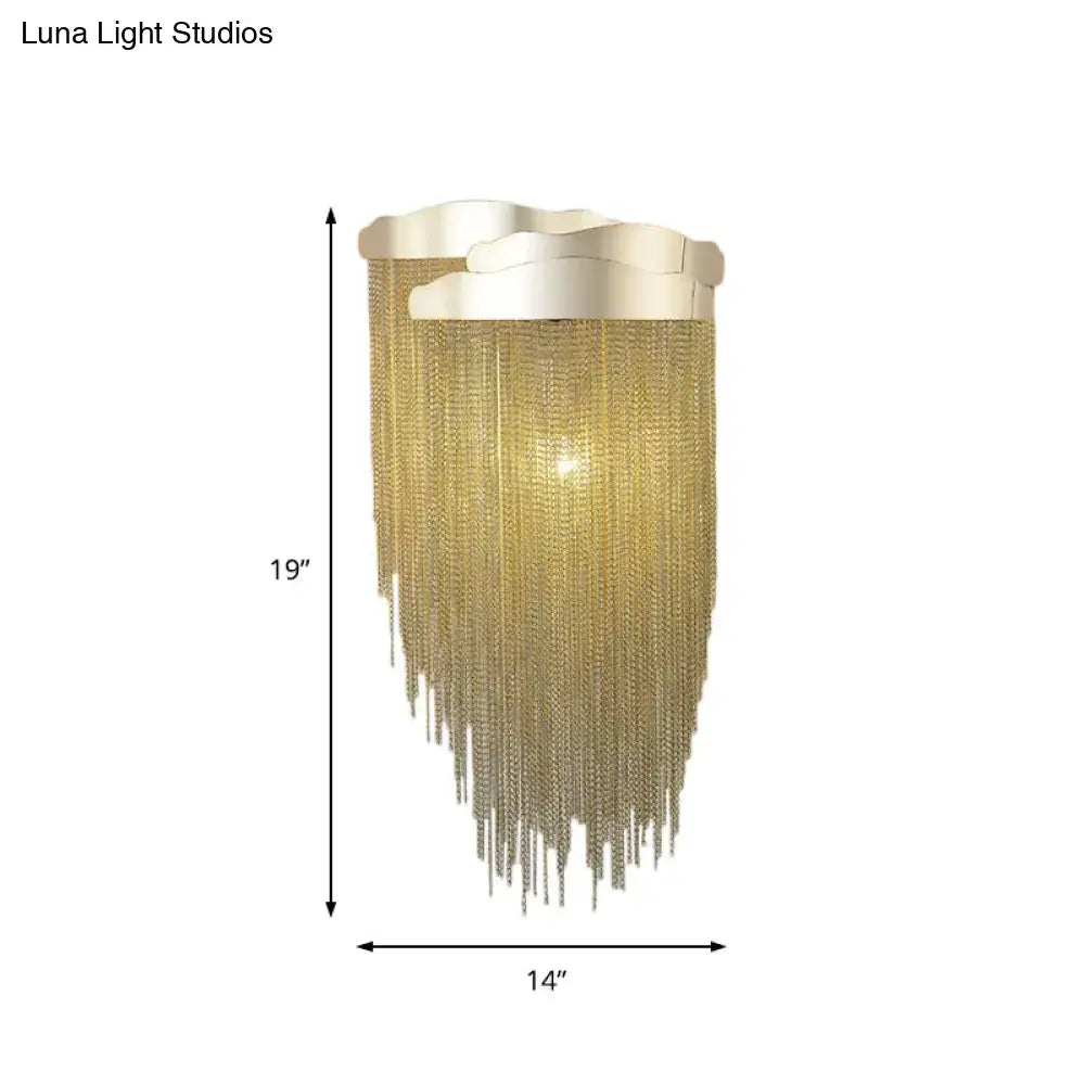 Gold Tassel Wall Lamp Aluminum Design