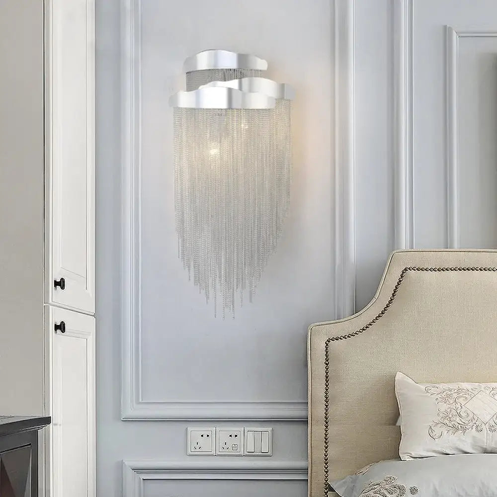 Gold Tassel Wall Lamp Aluminum Design