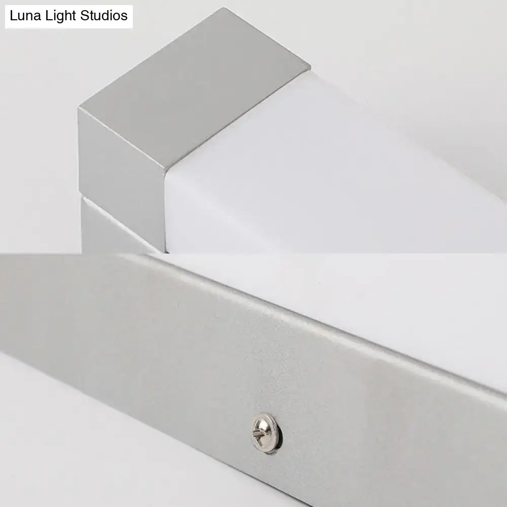 Silver LED Vanity Light Aluminum Acrylic Build