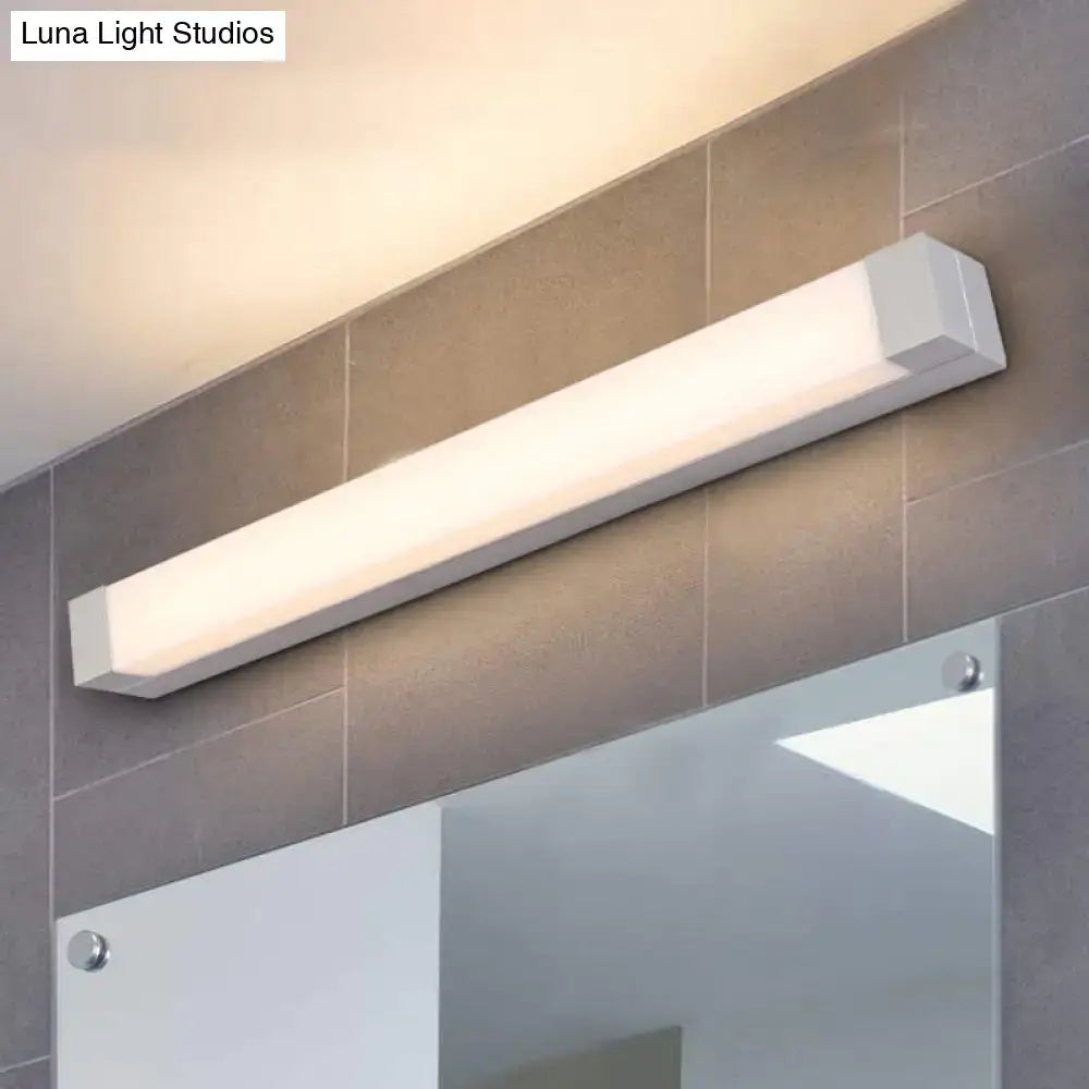Silver LED Vanity Light Aluminum Acrylic Build