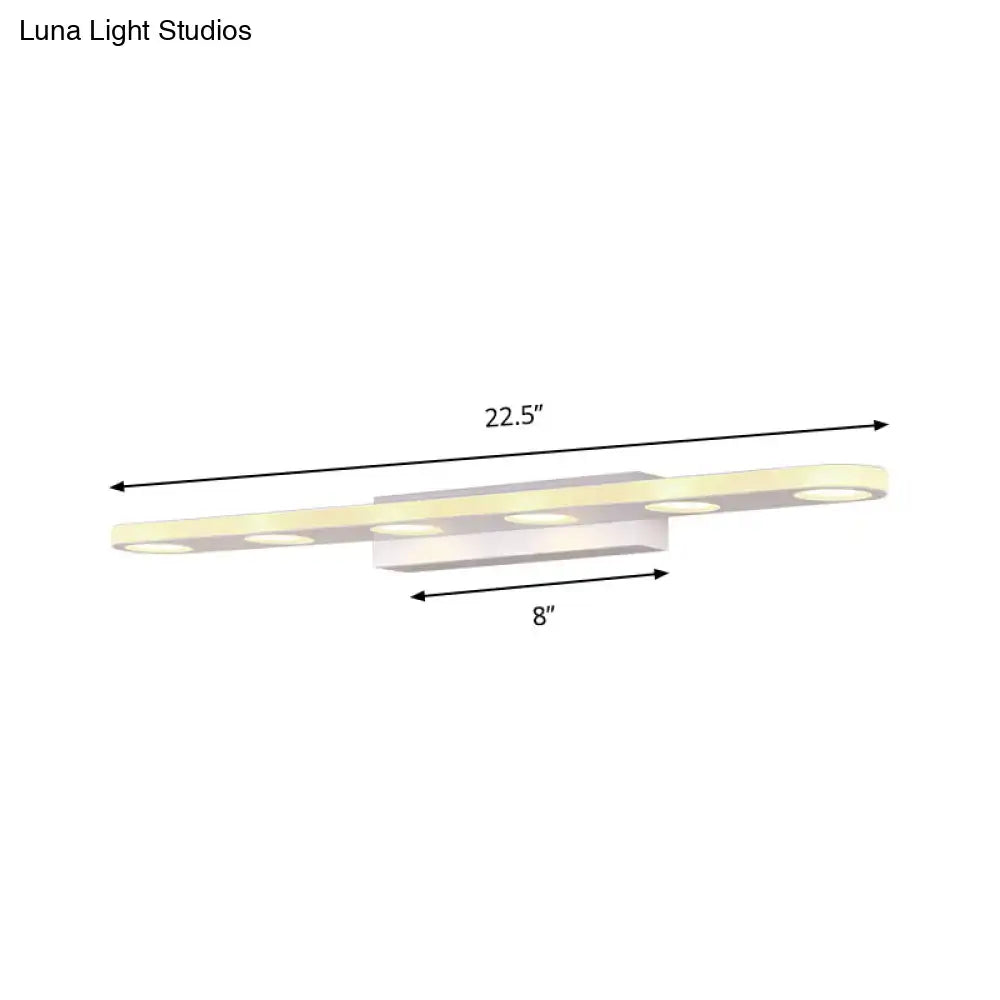 Silver Oblong LED Wall Light